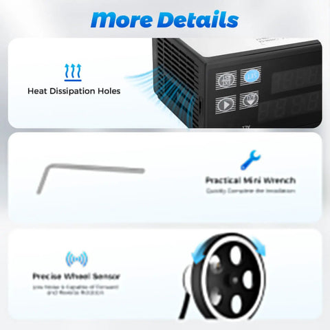 Slick Digital Roller Length Counter Loaded With Dual Relay Outputs And Dead Simple Setup Measures Feet Inches Meters Or Yards Up To 999999 Units For Killer Cutting Operations