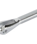 Raw Steel Clevis Linkage End Featuring 5/8 Inch Right Hand Fine Thread With 3/8 Inch Pin Slot, sleek design for custom fabrication.