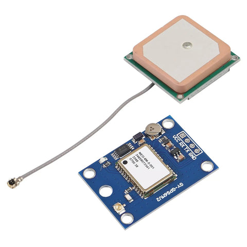 Coliao 2pcs GY-NEO6MV2 NEO-6M GPS Module with ceramic antenna and blue PCB, featuring EEPROM MWC APM2.5 compatibility