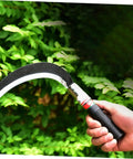 Person holding Durable Gardening Weeder Tool Set In 2 Pack, Multipurpose Weeding Hook with metal blade and ergonomic handle