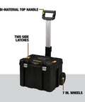 Rolling Tool Box With Wheels And Telescopic Handle Large Deep Stackable TSTAK Carrier For Home Shop Or Jobsite