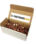 Heavy Duty 3/4 Inch Solid Copper Ring Shank Roofing Nails With 3/8 Inch Head And Killer Hold for Gutters in a box.