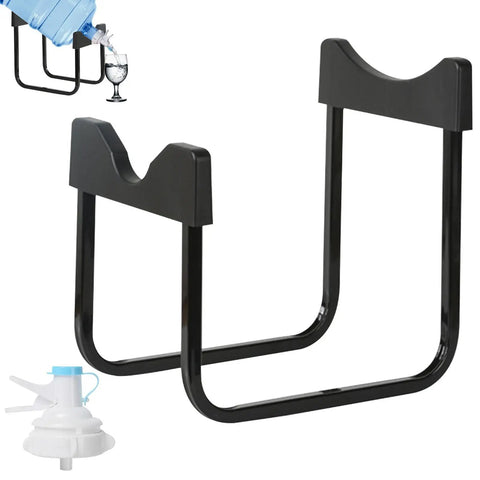 Water Dispenser Stand For 3 To 5 Gallon Bottles Heavy Duty Iron Rack With Non Leak Fast Flow Spout Valve