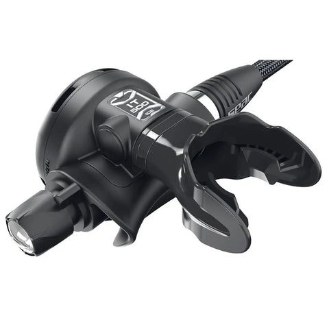Close-up of IT500 ICE Scuba Regulator and Emergency Octopus Set With Venturi Adjust, ergonomic lever, open water front shield