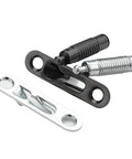 Two In One Invisible Connectors Set For Cabinets And Bookshelves White 100 Piece Durable Metal Hardware close-up