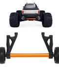 RC Wheelie Bar Kit For ZD Racing MX 07 4WD 1/7 Scale RC Truck with Double Wheel Stability Upgrade, black and orange design