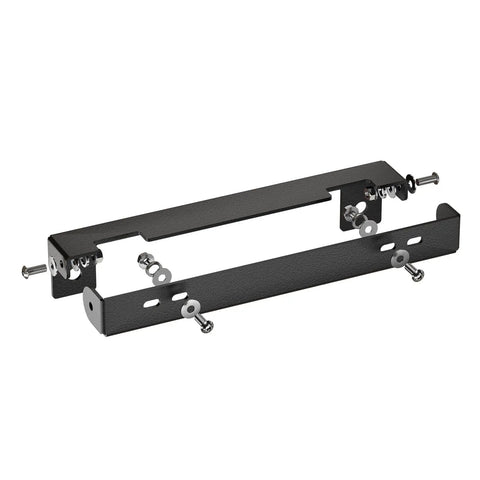 Flip Up Winch License Plate Frame For 10 Inch Hawse Fairlead Universal Front Bracket Relocation Mount, black steel