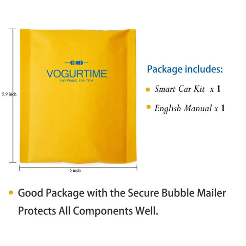 DIY Electronics Soldering Practice Kit For Beginners And Hobbyists Learn To Build A Line Following Smart Car in bubble mailer