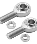 Heavy Duty Five Eighth Inch Chromoly Heim Joint Rod End Kit With Left And Right Hand Threads Jam Nuts 0.625 Inch Panhard Rod Kit PTFE Kevlar Liner Built Tough For Steering Suspension Traction Bars And Sand Rails, two rod ends and jam nuts