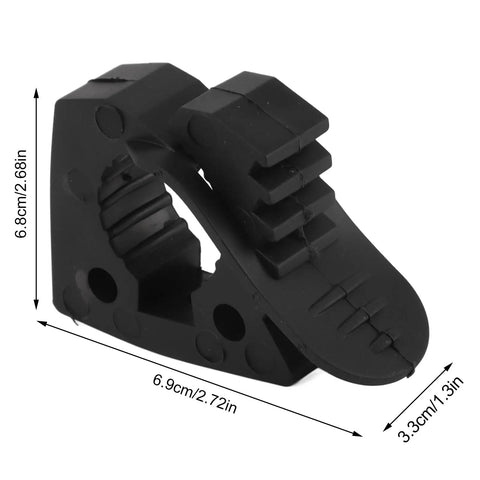 Heavy Duty Rubber Shovel Holder Mount With Quick Release Clamp Space Saving Tool Bracket size dimensions shown