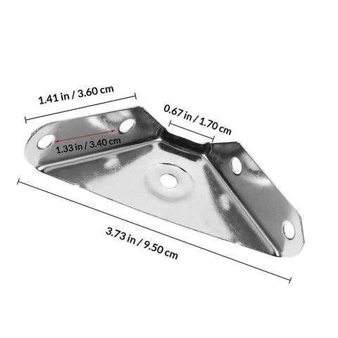 Stainless Steel Corner Shelf Brackets Set 24 Pieces Triangular Structure Space Saving Furniture Hardware Heavy Duty Easy To Install