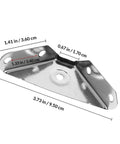 Heavy Duty Stainless Steel Corner Brackets Set, 24 Pack Triangular Shelf Supports for furniture, stable edge reinforcement shown