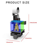 Mini 3D Printer for Beginners, Fully Assembled Desktop Printing Machine With High Precision 0.05mm Layer Resolution, dimensions shown