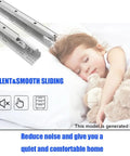 Six Pairs 21 Inch Undermount Soft Close Drawer Slides Kit, Heavy Duty 85LB Load, Quiet Glide For Half And Five-Eighth Inch Drawer Boxes, 2-Way Adjustable, Easy Install silver drawer slides with sleeping child graphic