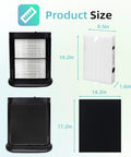 R Filter Replacement Kit With 2 HRF R2 HEPA Filters And 4 Activated Carbon Pre Filters For HPA200 Series Air Purifiers dimensions