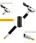 Universal Air Pump Hose Adapter Extension Tube For Car And Motorbike Tire Inflator Durable Flexible Locking Valve Connector Tool Kit with nylon wrapped hose