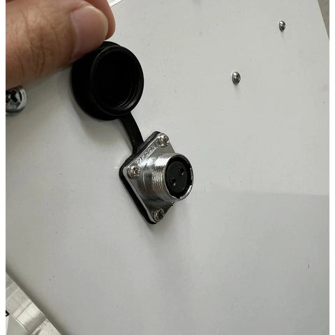 Heavy Duty Stainless Steel Telescopic Mast Three To Twenty Meter Adjustable Electric Manual Lifting Pole connection port close-up