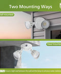 Dusk To Dawn 44W 3500LM LED Security Flood Light No Bulbs To Change Outdoor 5000K Daylight Wet Location wall and eave mount