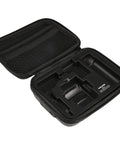 Cord Free Wireless Saxophone System With Charging Case For Pro Players High Resolution 24 Bit 44.1kHz Audio Clear Gooseneck Condenser Mic 2.4GHz Wireless Sax Mic With 20 Meter Range And Easy Setup, open case showing compartments