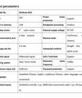 Product parameters for Offline 3 Axis CNC Controller System With Handheld Controller and DSP B51E Module displayed in a table