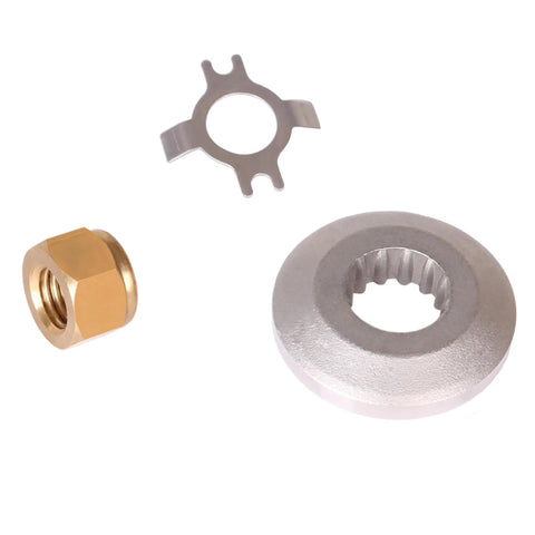 Mercury Outboard Prop Shaft Nut Kit With Thrust Washer And Tab Washer For 25 HP Through 70 HP Engines Easy Install 13 Tooth Spline