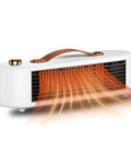 Compact PTC Ceramic Desktop Space Heater For Home Office And Bedroom, Portable Mini Heater With Rapid 3 Second Warmth, White Finish