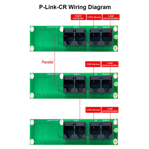 P-Link-CR wiring diagram showcasing Premium Communication Interface Board For Smart Bms delivering rock solid parallel battery setup.