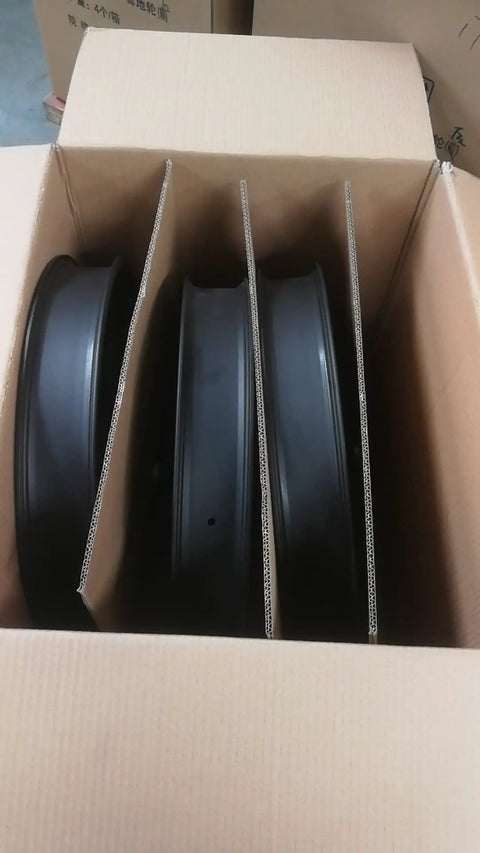 20 Inch Snow Bike Wheels Set Front And Rear Black Magnesium Alloy With Pneumatic Tire packaged in box