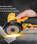 12V Cordless Brushless Angle Grinder With 2.0Ah Battery, Portable One Handed Power Tool For Metal And Wood Cutting, Grinding, And Polishing, Lightweight Handheld Grinder For Home DIY Projects, cutting metal with sparks