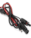 Brass DC5521 Solar Power Cord 300V For Household Appliances Flexible Heavy Duty Cable For Stable Power Transmission Everyday Home Use Plug In Ready Kink Resistant Easy Storage, black-red 0.5m cable