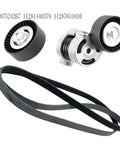Reliable Drive Belt Tensioner Kit And Idler Pulley For BMW E87 120i E46 E90 E91 316i Plus X1 Models With N42 Or N46 Engine, belt and pulleys