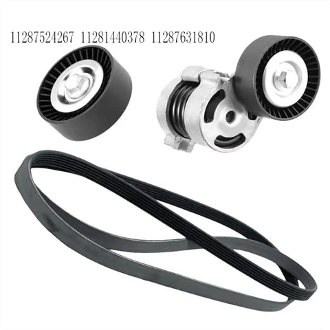 Reliable Drive Belt Tensioner Kit And Idler Pulley For BMW E87 120i E46 E90 E91 316i Plus X1 Models With N42 Or N46 Engine, belt and pulleys