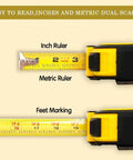 Graduation Gift Tape Measure Tool For Engineers And STEM Lovers 25 foot pocket sized measuring tape showing inches and metric scale