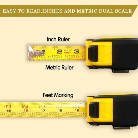 Graduation Gift Tape Measure Tool For Engineers And STEM Lovers 25 foot pocket sized measuring tape showing inches and metric scale