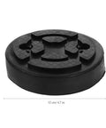 Vosarea Heavy Duty Car Lift Pads Set Of Four Round Auto Jacking Rubber Mats for Two Post Hoist showing 12cm diameter pad design.