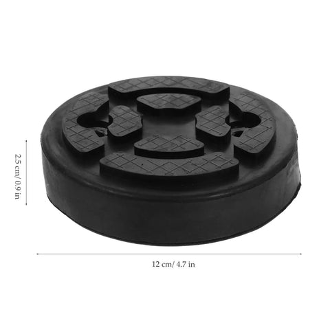 Vosarea Heavy Duty Car Lift Pads Set Of Four Round Auto Jacking Rubber Mats for Two Post Hoist showing 12cm diameter pad design.