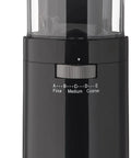 No Sweat Automatic 2 In 1 Coffee Grinder For Single Serve Pods And Fresh Beans in matte black finish with dial settings.