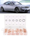 110 Piece Copper Washer Set With Mixed Sizes For Brake Lines Oil Lines And Small Engine Repair Durable High Conductivity Seals For A Tight Fit And Heat Resistance Your Go To Grounding Task Kit, assorted washers in storage case