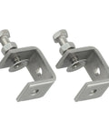 Heavy Duty Stainless Steel C Clamps For Welding And Woodworking Adjust 16-25Mm Desk Mount Screw Fastener Tool Silver Set Of Two Pieces showing m8 screw and adjustable design.