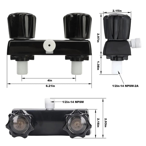 Badass Non Metallic Rv Shower Head And Hose Kit Featuring Zero Hassle Setup For Standard Two Hole Four Inch Valves Sleek Black Design Makes Outdoor Rinsing And Road Trip Showers An Absolute Breeze