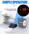 Hella Smooth Top Tier Bench Buffer Polisher Featuring 550 Watt Motor And 3000 Rpm Speed showing the one-touch start switch for easy operation.