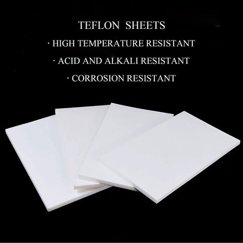 Nonstick PTFE Sheet 200x200mm, 3-8mm Thick, high temperature and chemical resistant board for gaskets and machinery blocks