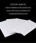 Non-Stick PTFE Sheet 100x100mm 3mm-8mm Thick For Gaskets Seals DIY Crafts And Industrial Projects, high-temp resistant
