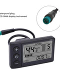 Beefed Up Electric Bike LCD Display Meter Waterproof Speedometer Large Screen 24V 36V 48V Compatible Control Panel with Plug