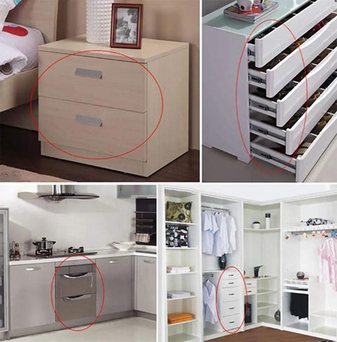 Heavy Duty 14 Inch Drawer Slides Full Extension Under Mount With Ball Bearing Smooth Quiet Sliding in furniture cabinets