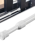Adjustable Sliding Glass Door Security Bar White Length 15.7 to 27.5 Inches 1.2 Inch Diameter Window Locks For Extra Protection Easy Install Anti-Intrusion Safety Bar Fits Most Doors
