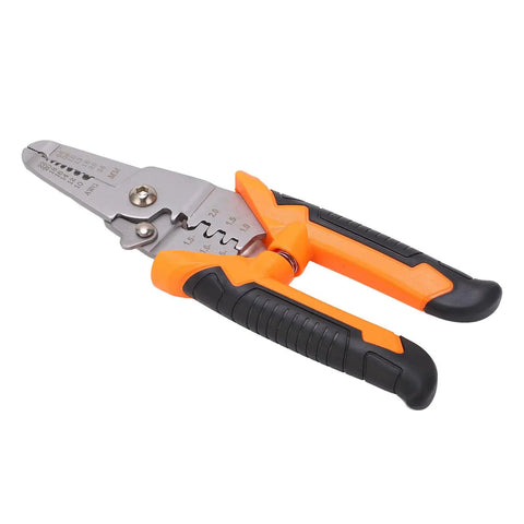 Wire Stripper And Cutter Tool With Curved Blade And Crimping Design For Electronics Repair And Cable Maintenance Pro Grade
