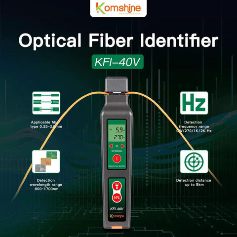 KFI-40 All-In-One Workhorse Optical Fiber Traffic Identifier With VFL Function 800-1700nm LED Display shown with features