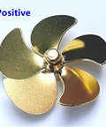36mm Five Blade Naval Brass Propeller Pair For RC Sailboats Left And Right Hand M3 Shaft Hole Two Pack Saltwater Ready