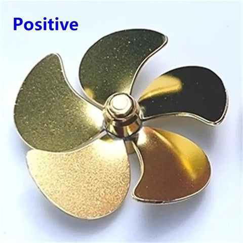 36mm Five Blade Naval Brass Propeller Pair For RC Sailboats Left And Right Hand M3 Shaft Hole Two Pack Saltwater Ready